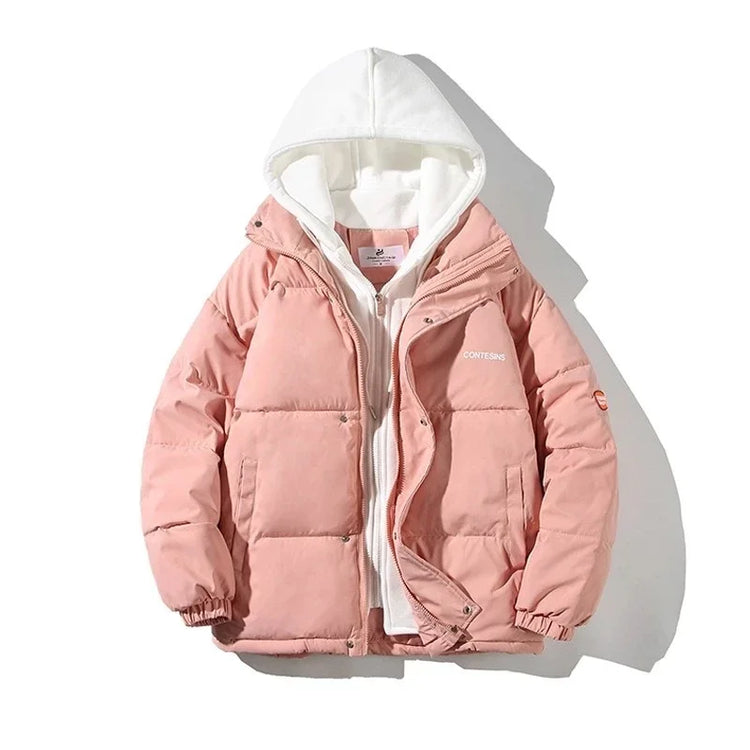 Women's Winter Oversize Jacket Down Cotton Padded Coat Female Loose Casual Overcoat Female Fashion Men Hooded Short Parkas