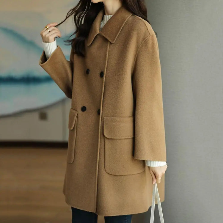 Single-Breasted Lapel Coat
