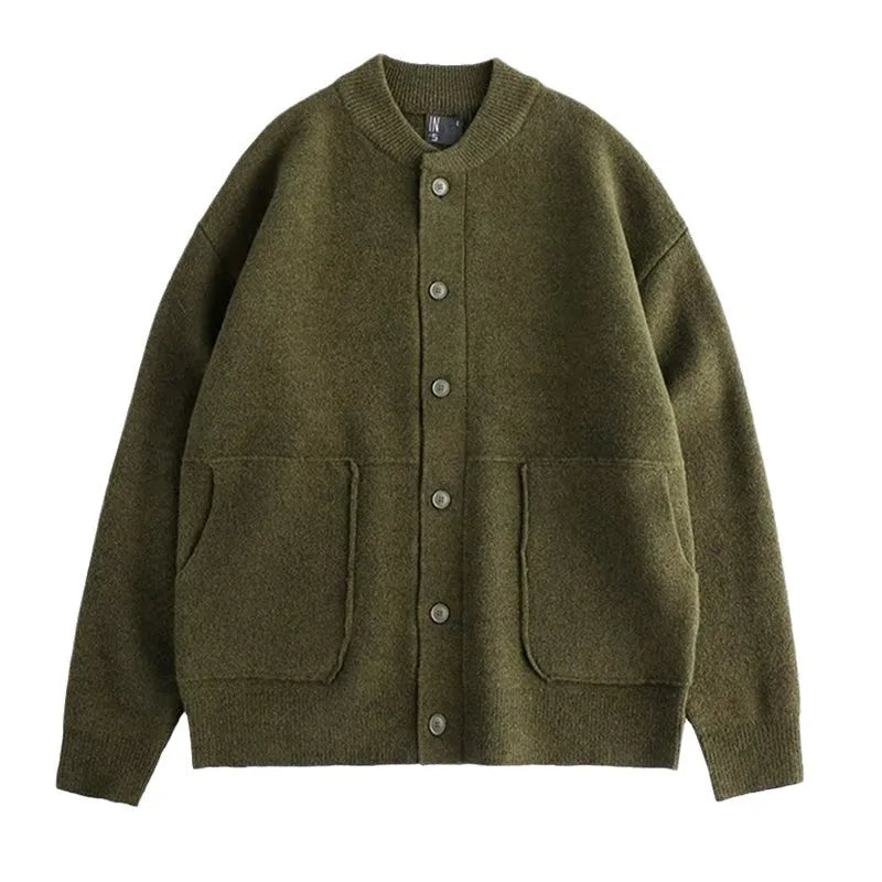 Men's Thick Knit Cardigan Sweater