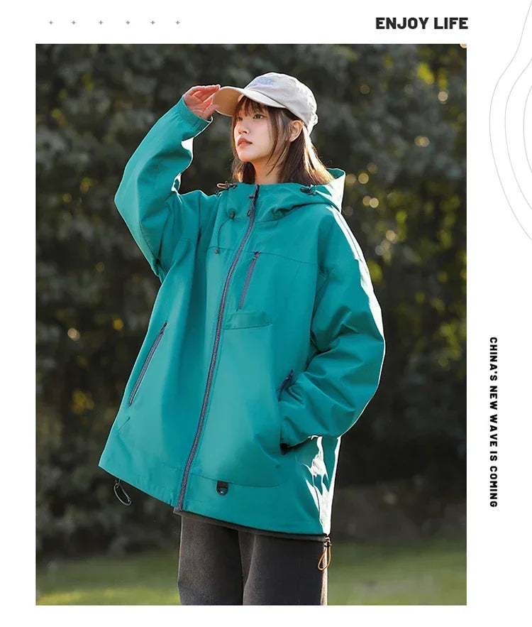 Outdoor Waterproof Hiking Jackets Woman Windbreaker Rain Coat Autumn New Fishing Camping Windproof Cycling Jacket Women Clothing