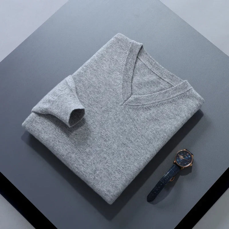 Men's V-Neck Knit Sweater