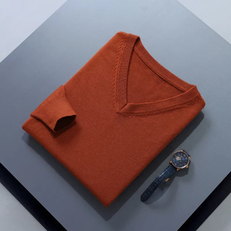 Men's V-Neck Knit Sweater