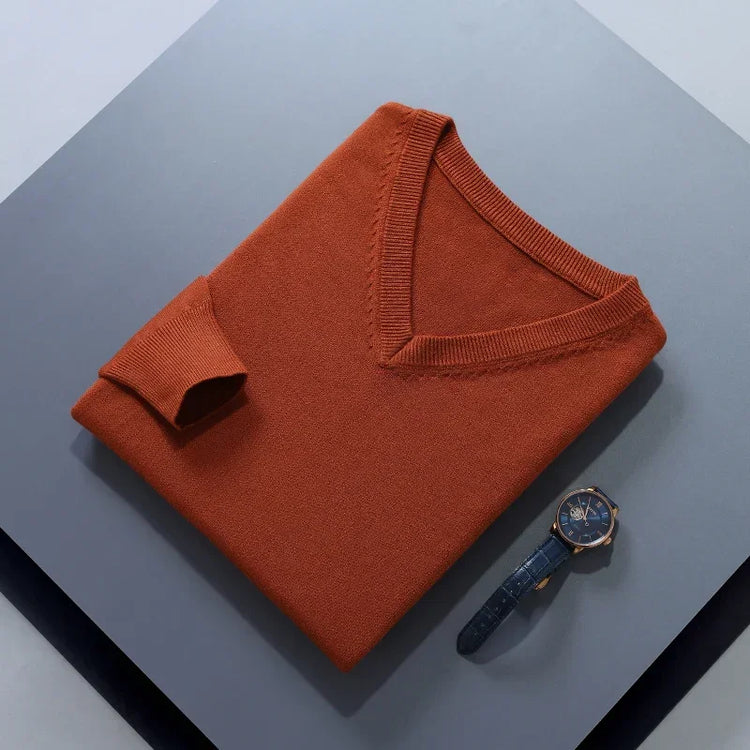 Men's V-Neck Knit Sweater