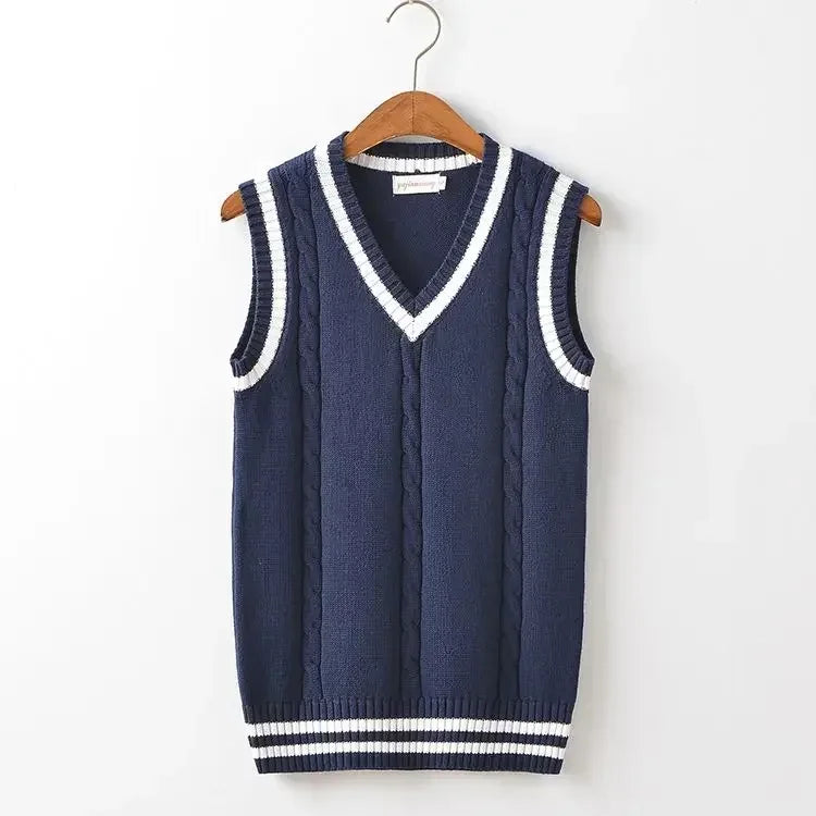 Men's Striped Knit Sweater Vest