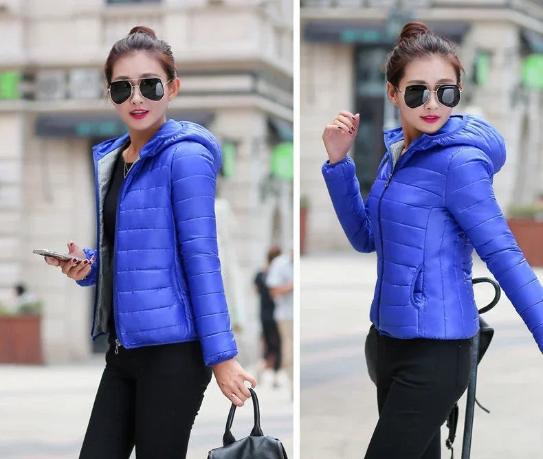 Cropped Hooded Puffer Jacket