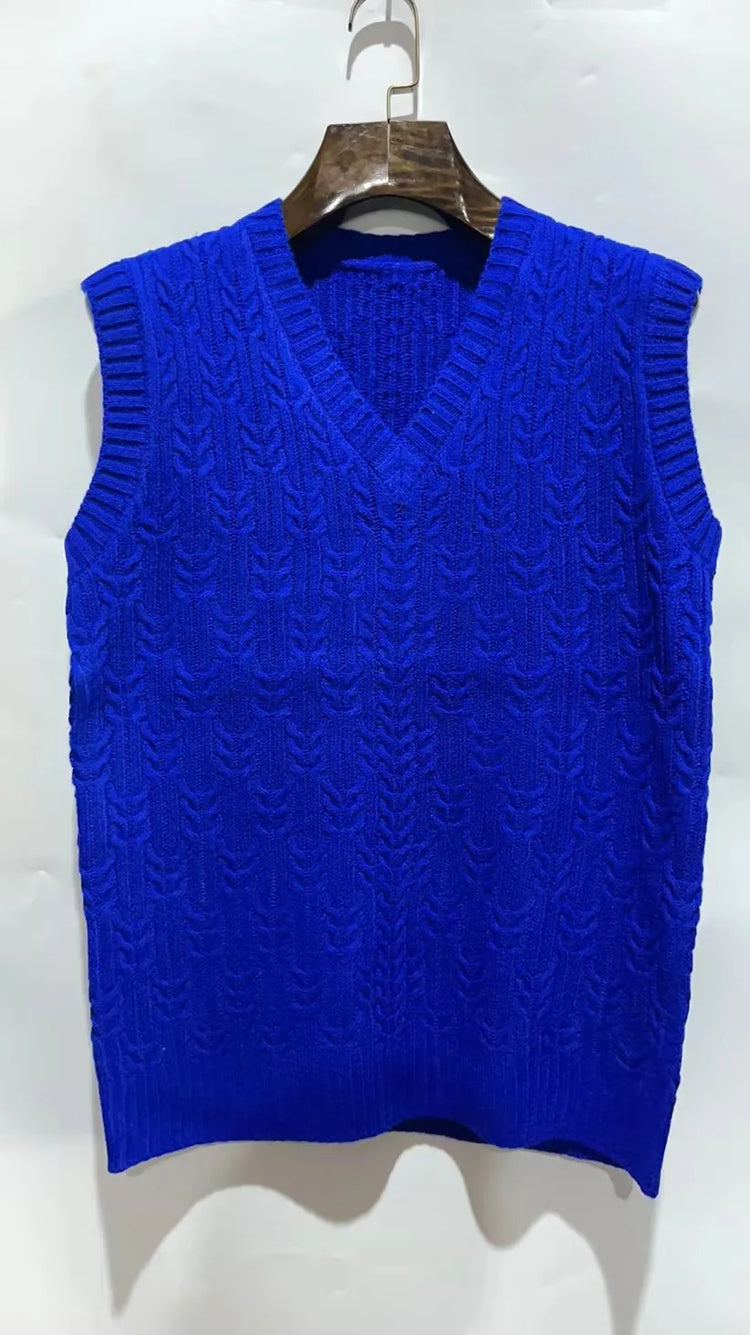 Men's Fleece V-Neck Sweater Vest