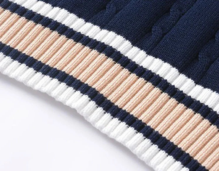 Men's Striped Knit Sweater Vest