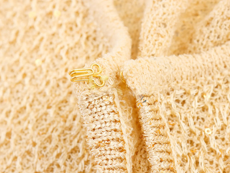 Pearl-Trim Knit Sweater Vest