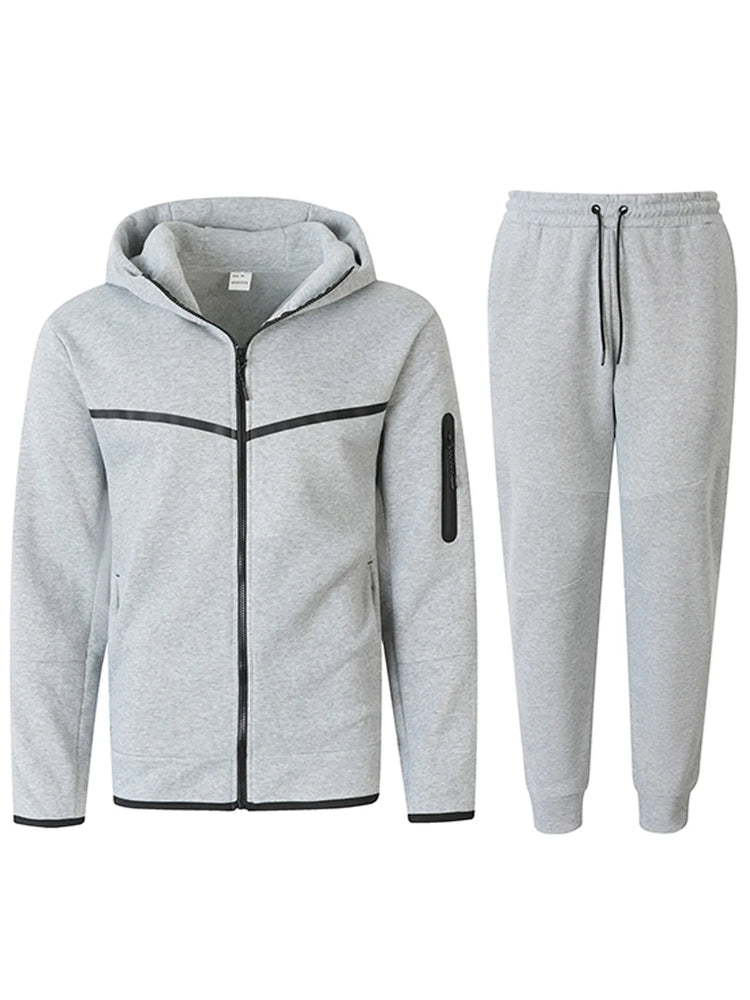 Men's Fleece-Lined Hoodie & Pants Set
