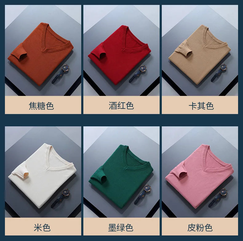 Men's V-Neck Knit Sweater