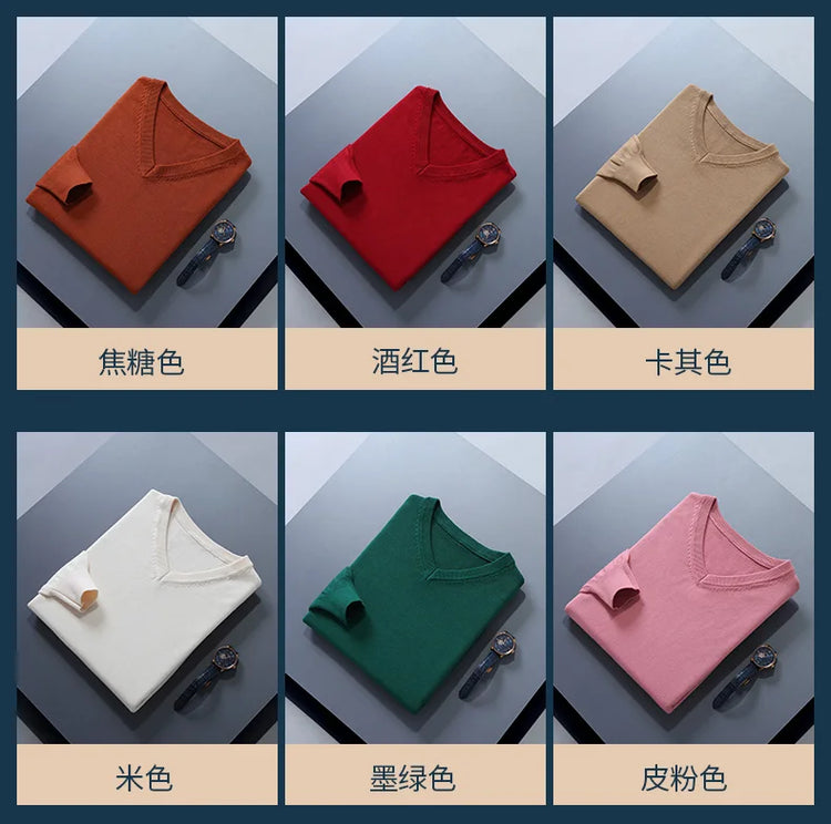 Men's V-Neck Knit Sweater
