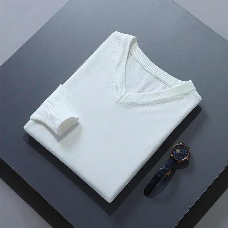 Men's V-Neck Knit Sweater