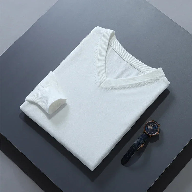 Men's V-Neck Knit Sweater