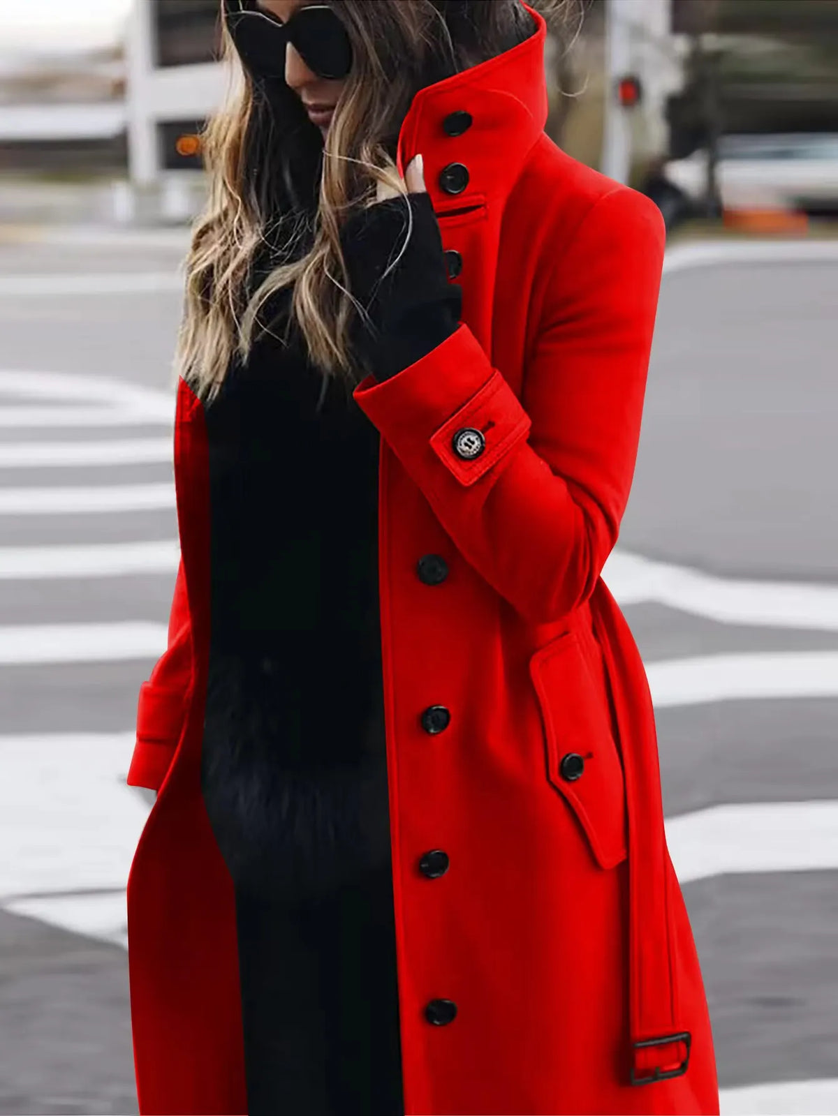 Women's New Woolen Coat Outerwears Autumn Winter Warm Female Jackets Wool Midi Loose Stand Collar Jacket Women's Clothes