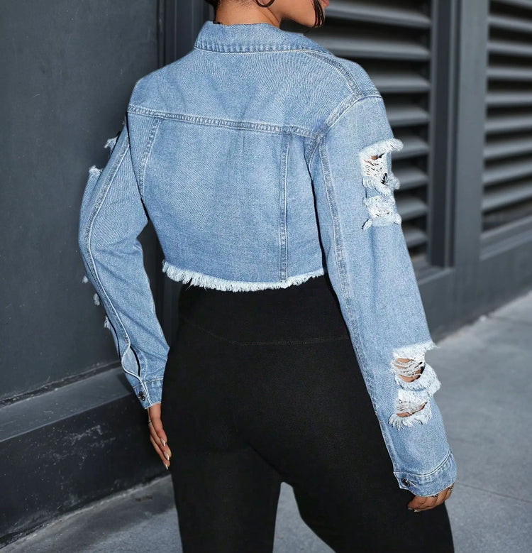 Frayed Denim Jacket
