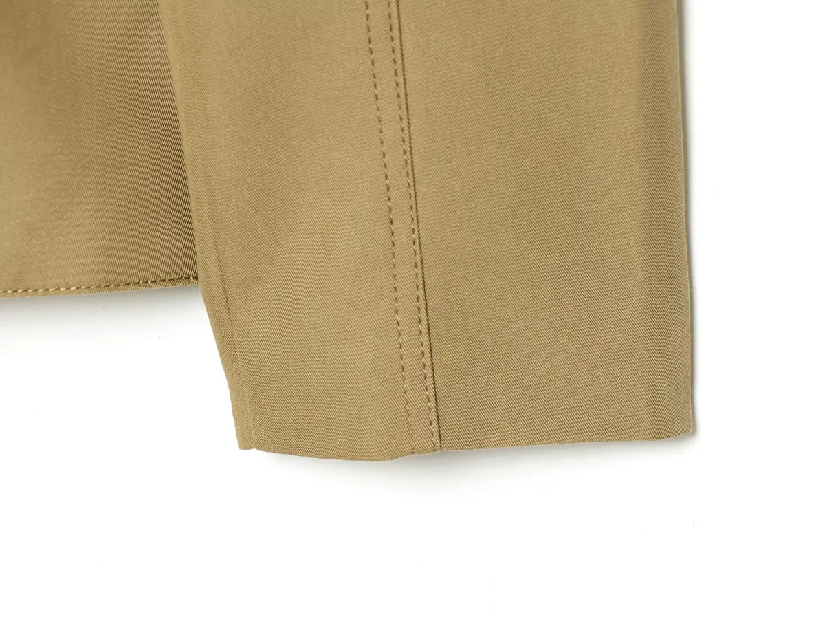 Stand-Collar Single-Breasted Jacket