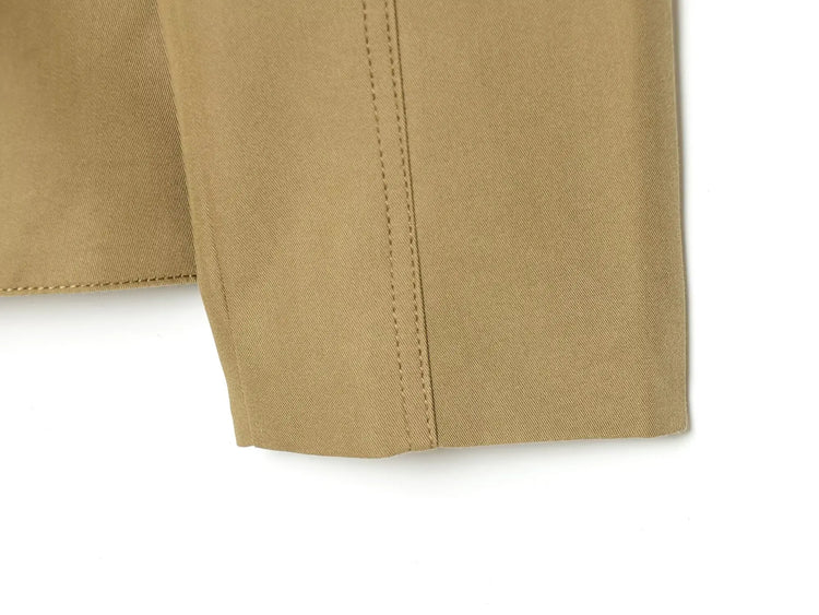 Stand-Collar Single-Breasted Jacket