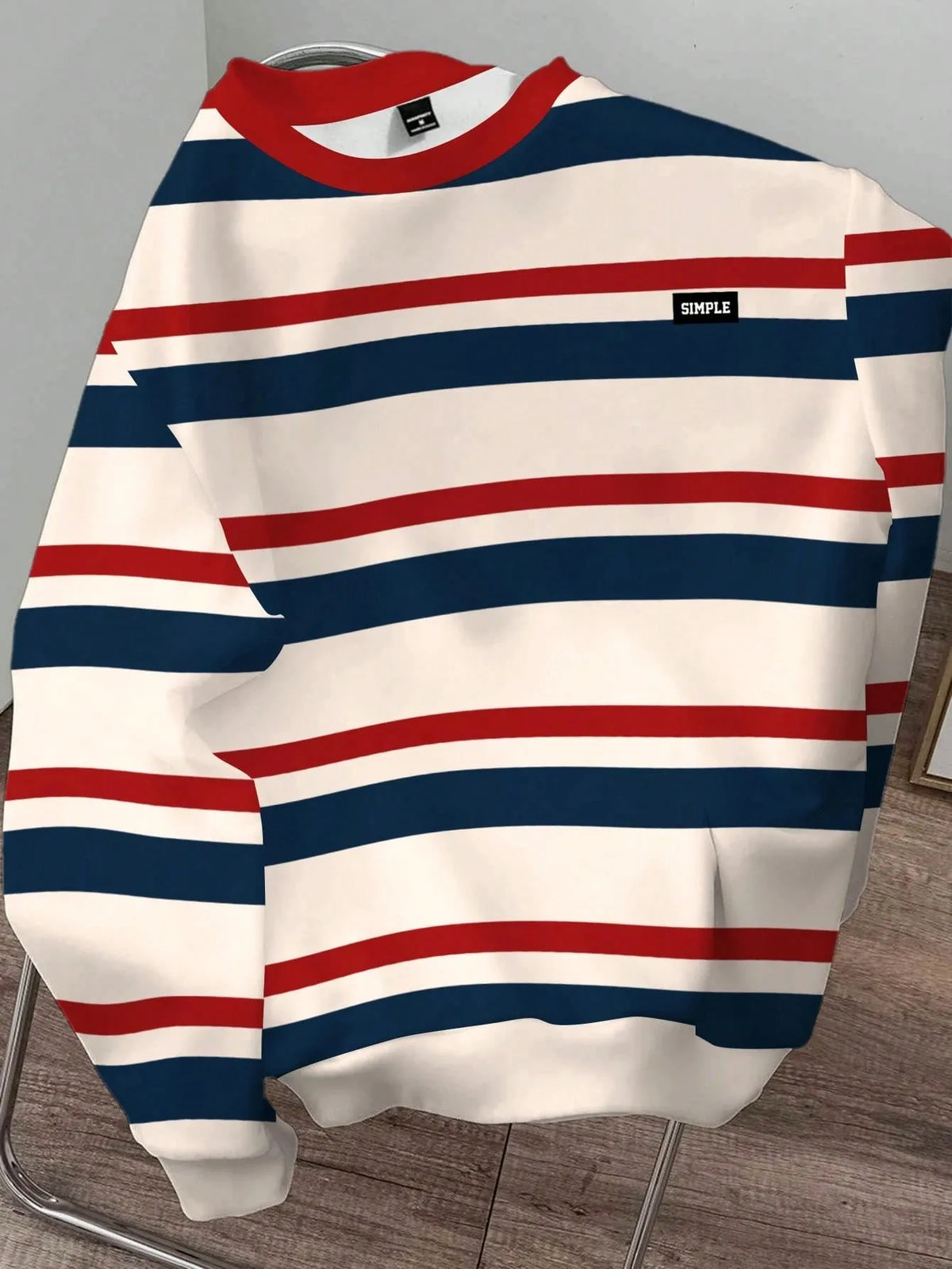 Men's Striped Print Sweater