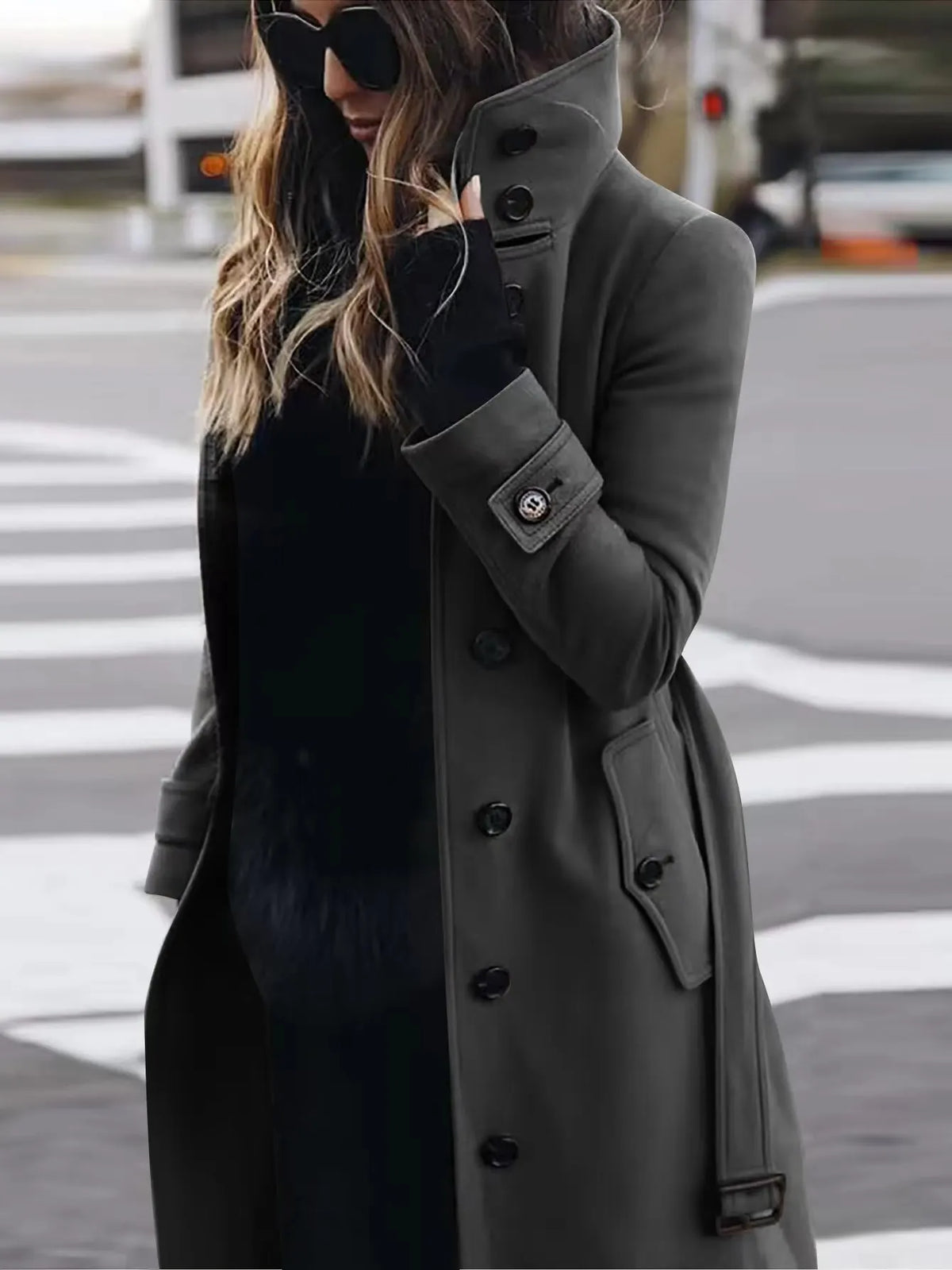 Women's New Woolen Coat Outerwears Autumn Winter Warm Female Jackets Wool Midi Loose Stand Collar Jacket Women's Clothes