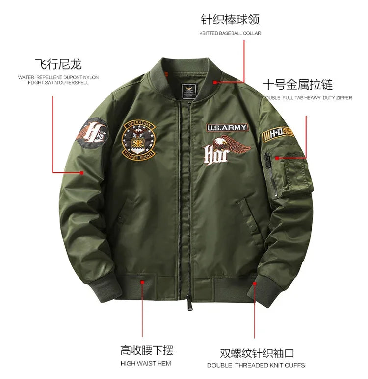 Men's Motorcycle Bomber Jacket
