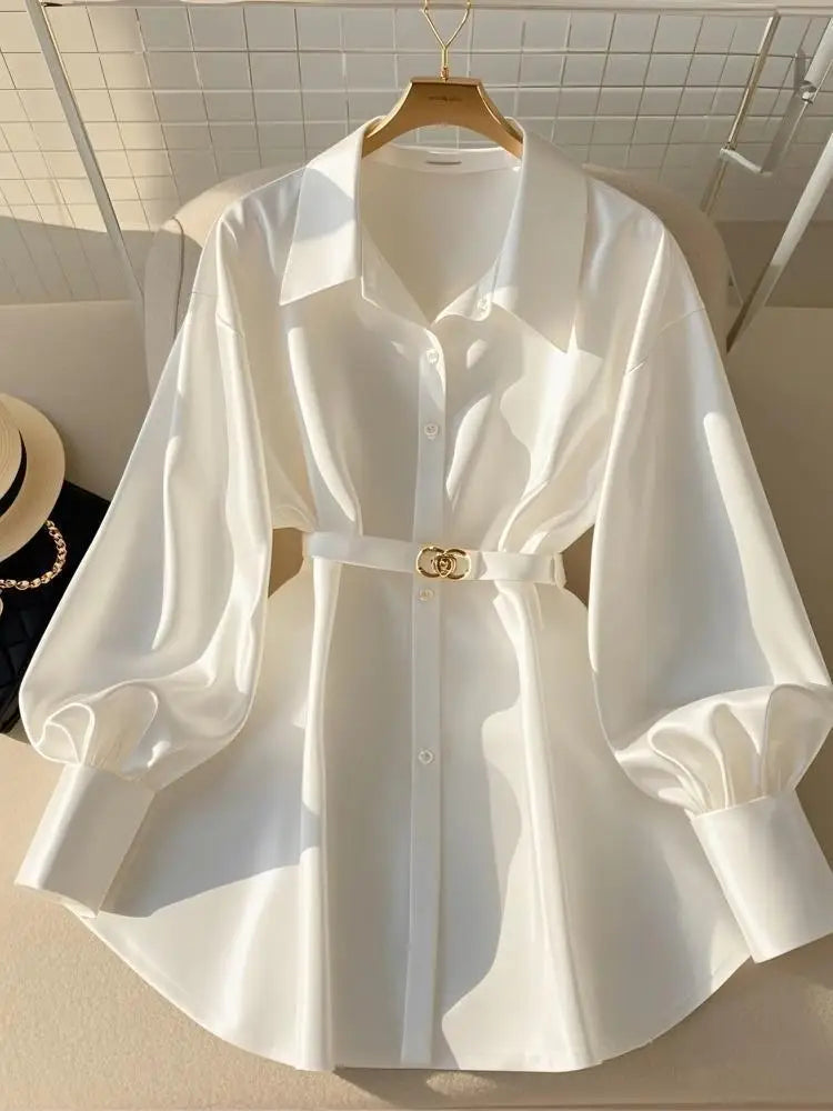 French-Style White Shirt