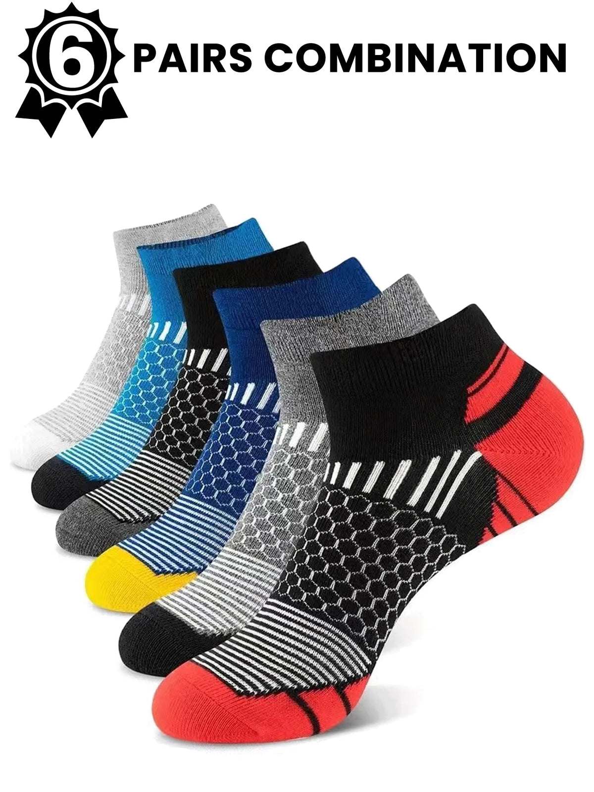 Men's Athletic Ankle Socks, 12 Pairs