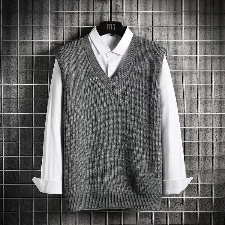 Men's V-Neck Knit Sweater Vest