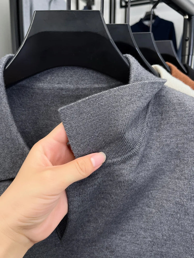 Men's Knit Polo Sweater