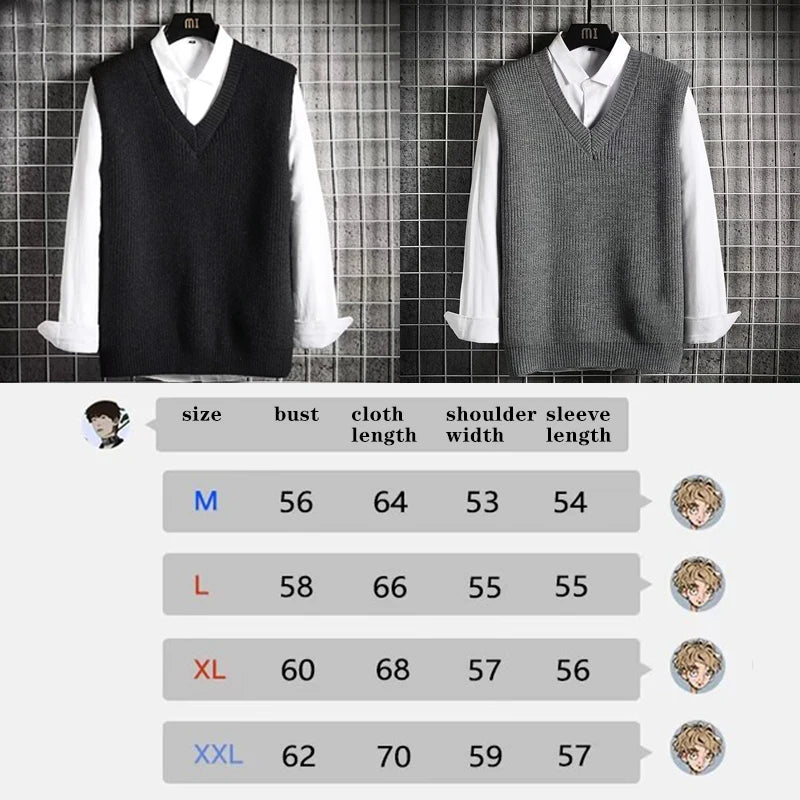 Men's V-Neck Knit Sweater Vest