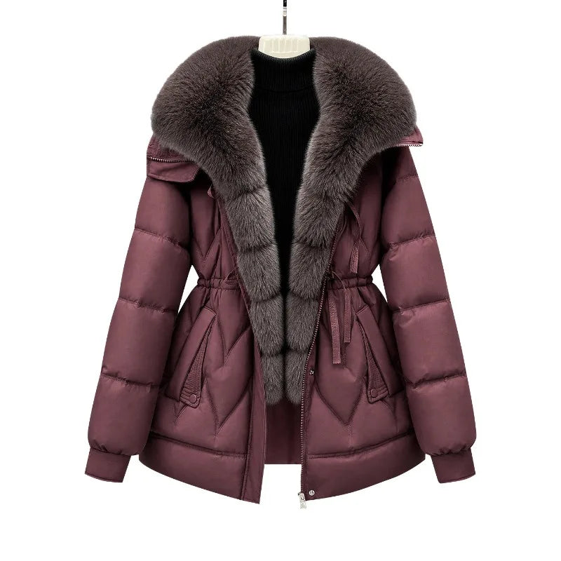 Fur-Collar Puffer Jacket