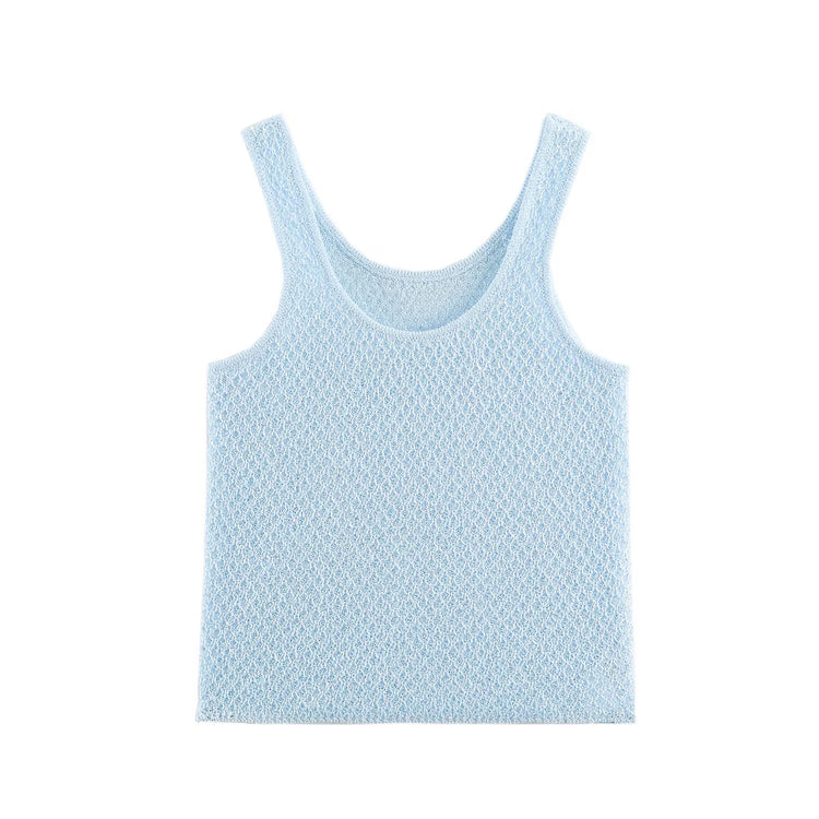 Pearl-Trim Knit Sweater Vest