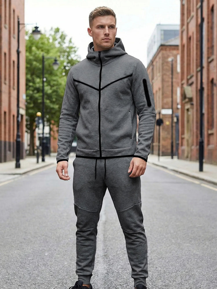 Men's Fleece-Lined Hoodie & Pants Set