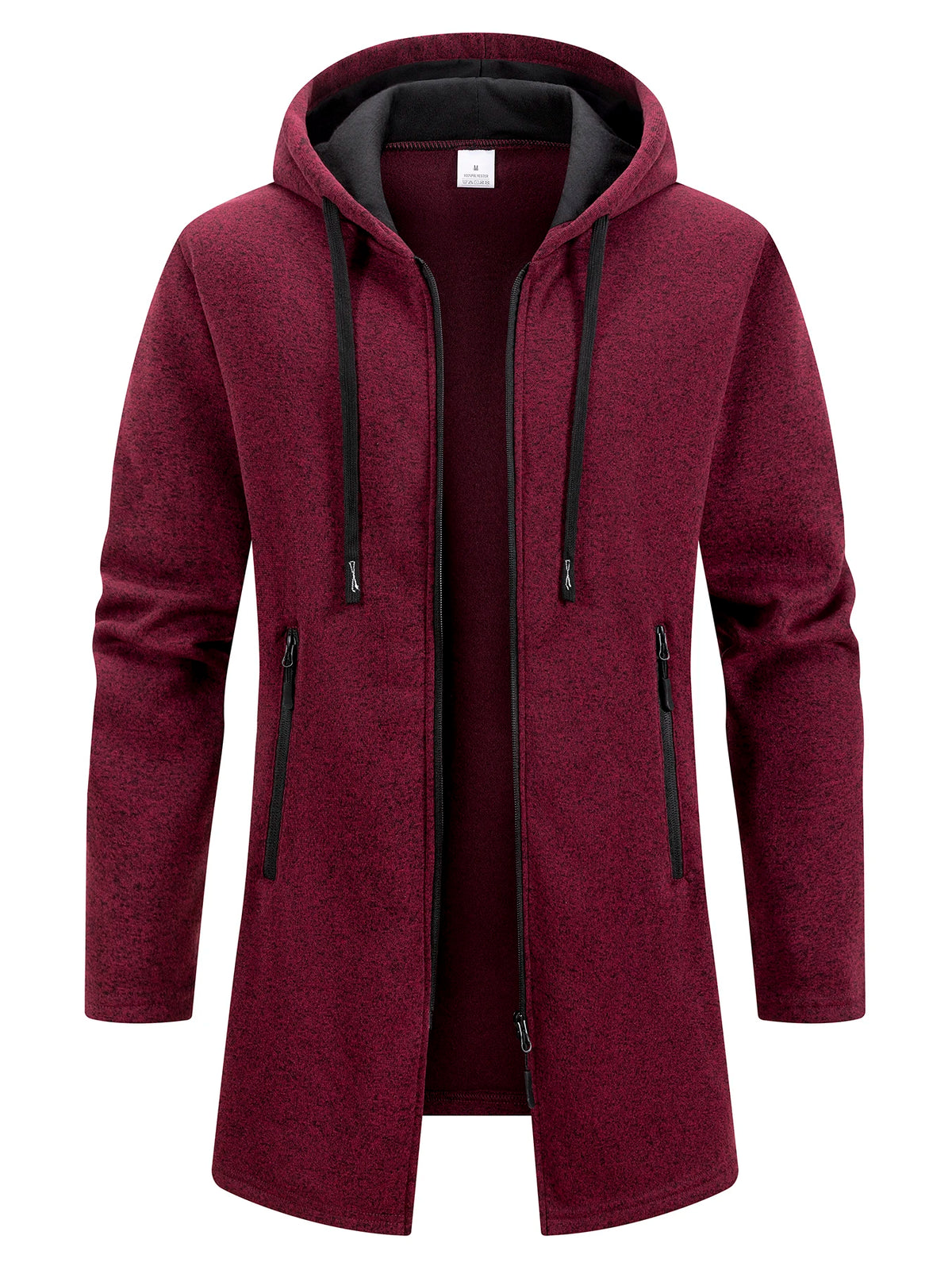 Men's Fleece-Lined Hooded Sweater Coat