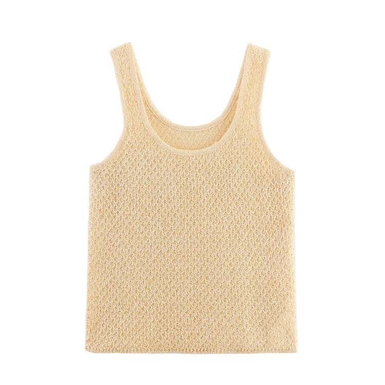 Pearl-Trim Knit Sweater Vest