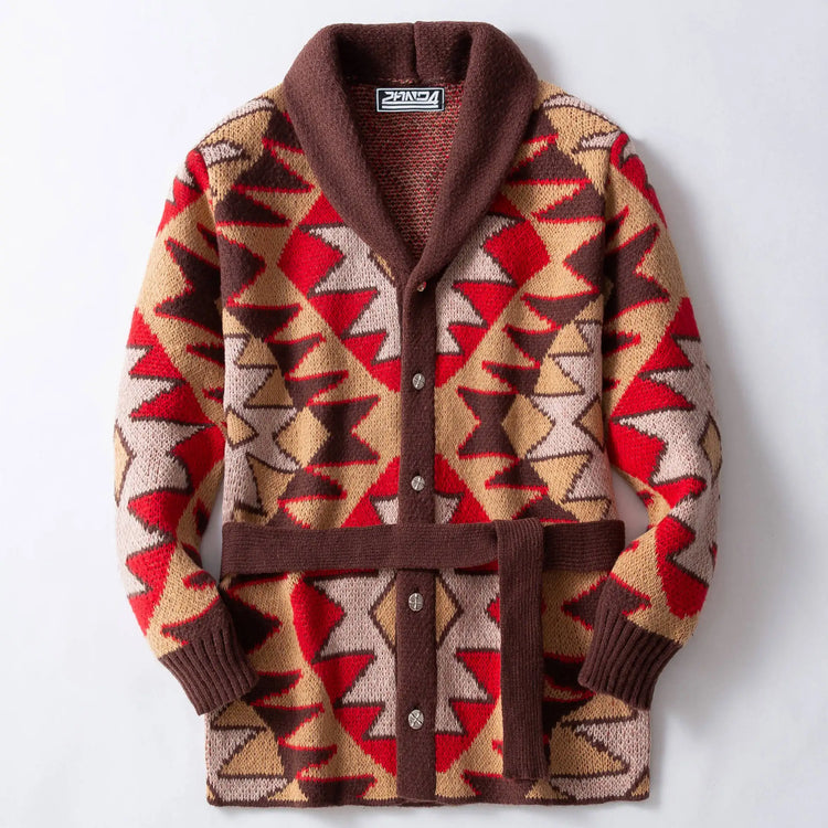 Men's Striped Jacquard Cardigan Sweater