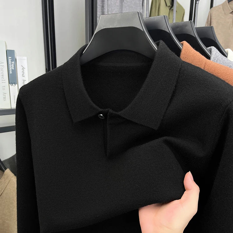 Men's Knit Polo Sweater