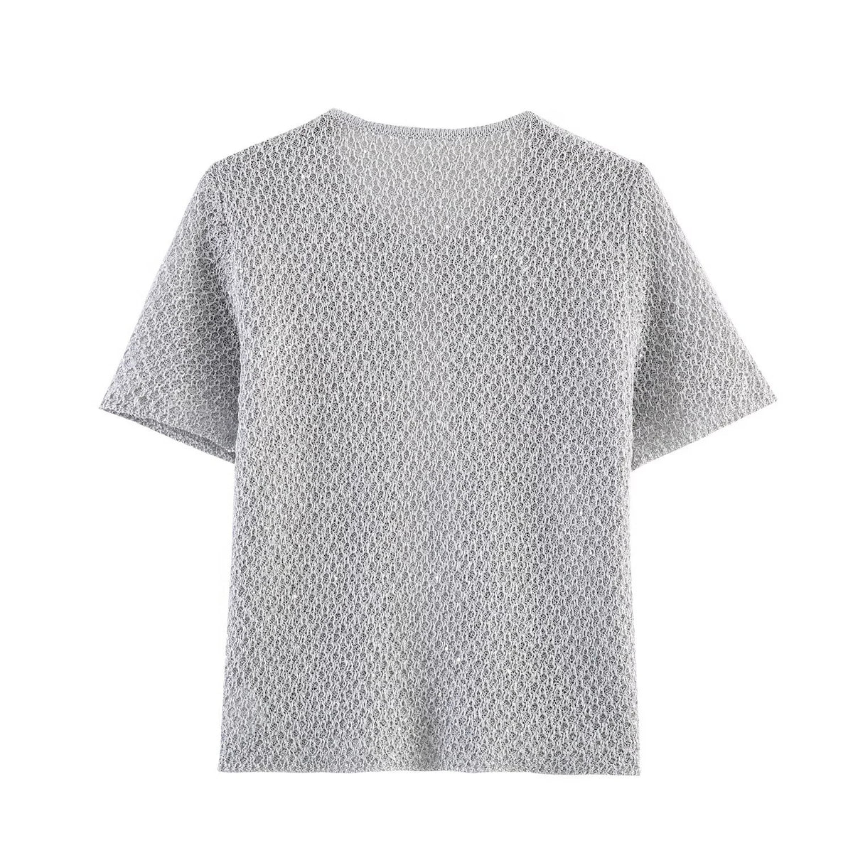 Pearl-Trim Knit Sweater Vest