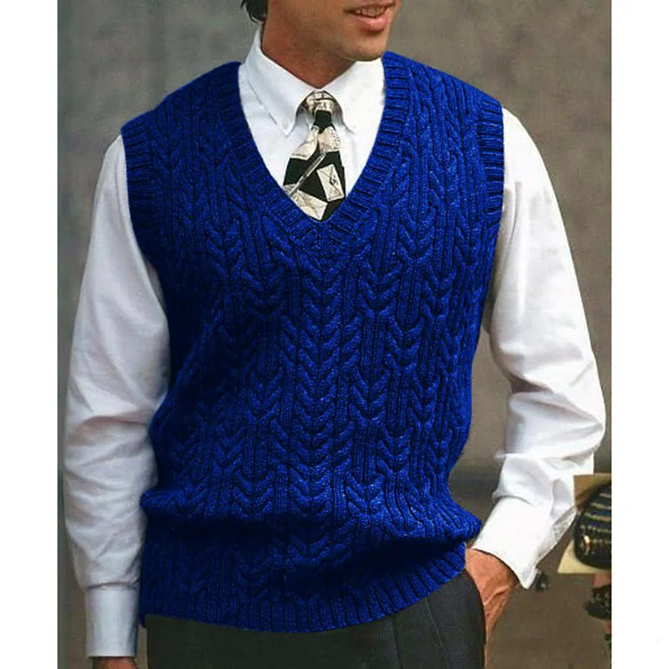 Men's Fleece V-Neck Sweater Vest
