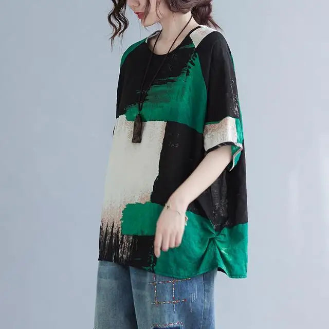 Loose Cotton Linen T-Shirt