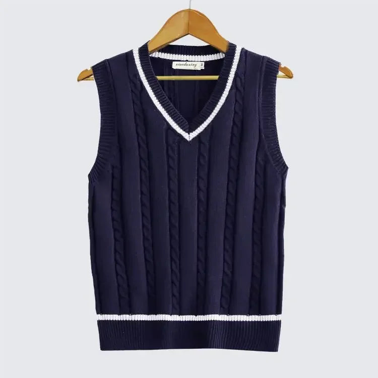 Men's Striped Knit Sweater Vest