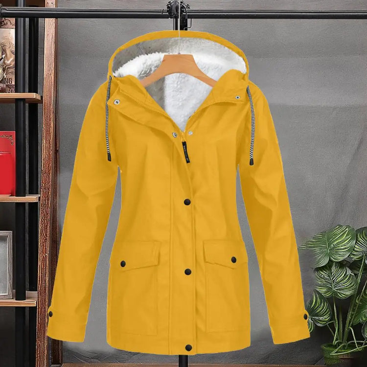 Fleece-Lined Hooded Parka Coat