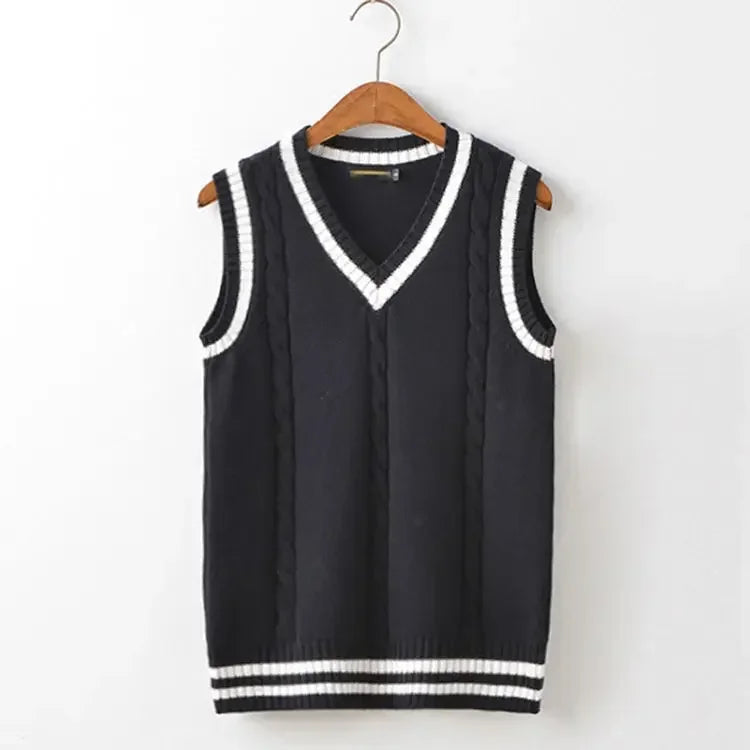 Men's Striped Knit Sweater Vest