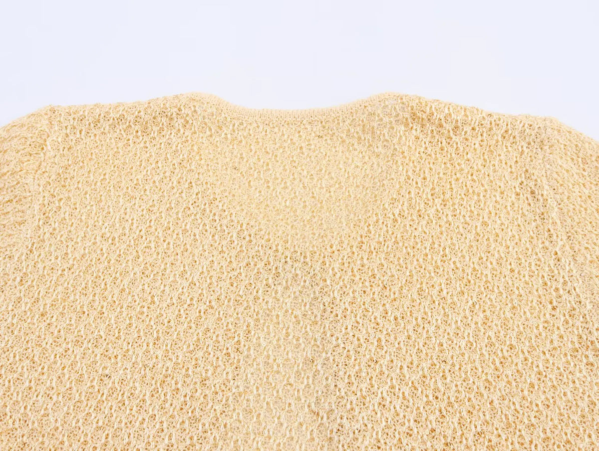 Pearl-Trim Knit Sweater Vest