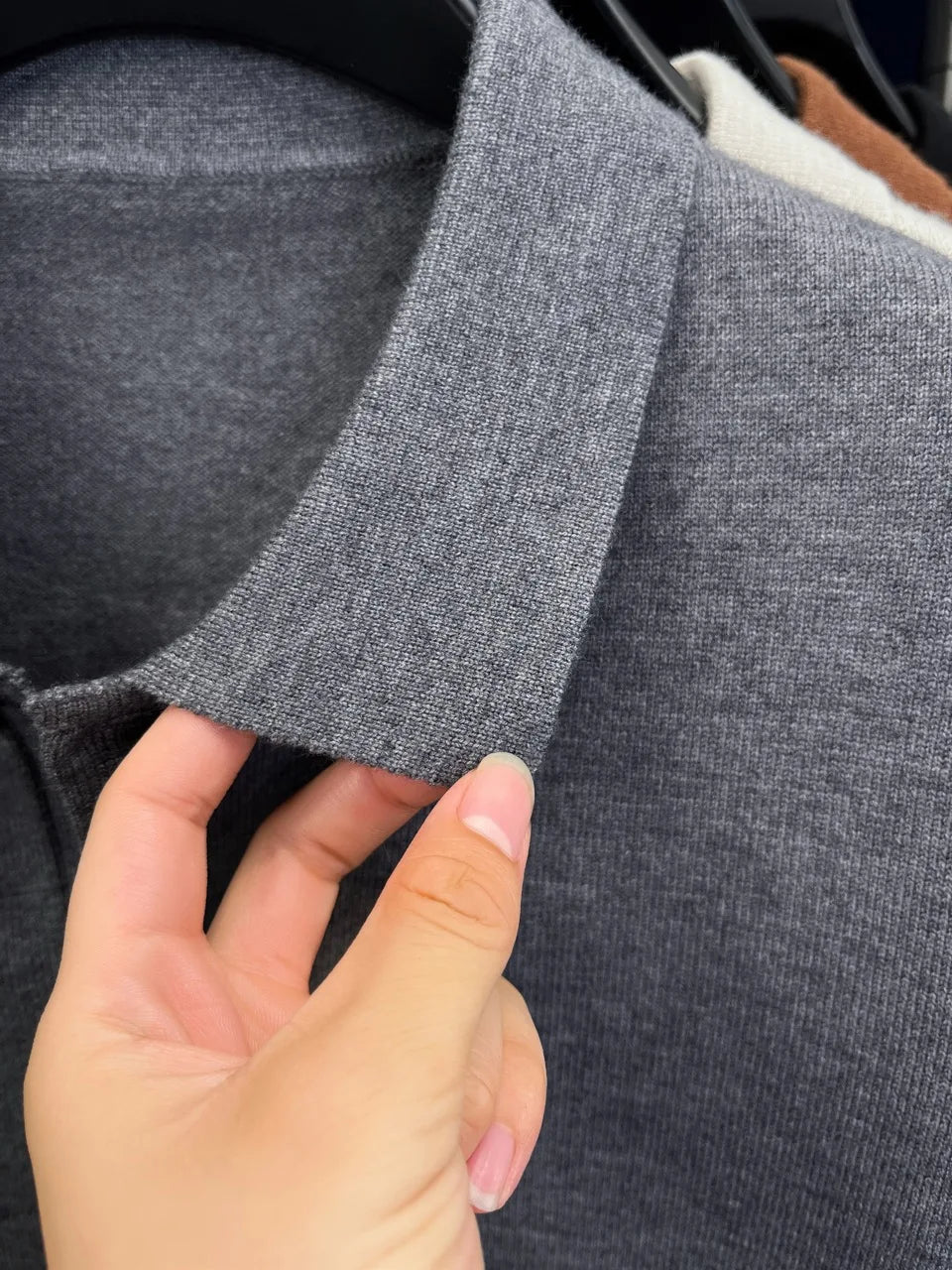Men's Knit Polo Sweater