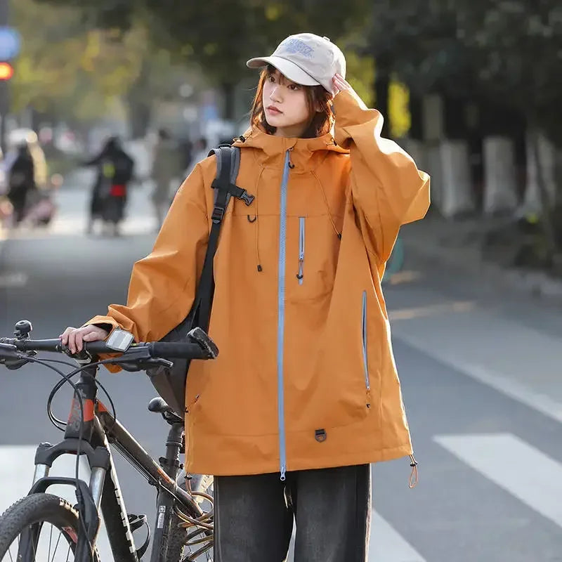 Outdoor Waterproof Hiking Jackets Woman Windbreaker Rain Coat Autumn New Fishing Camping Windproof Cycling Jacket Women Clothing