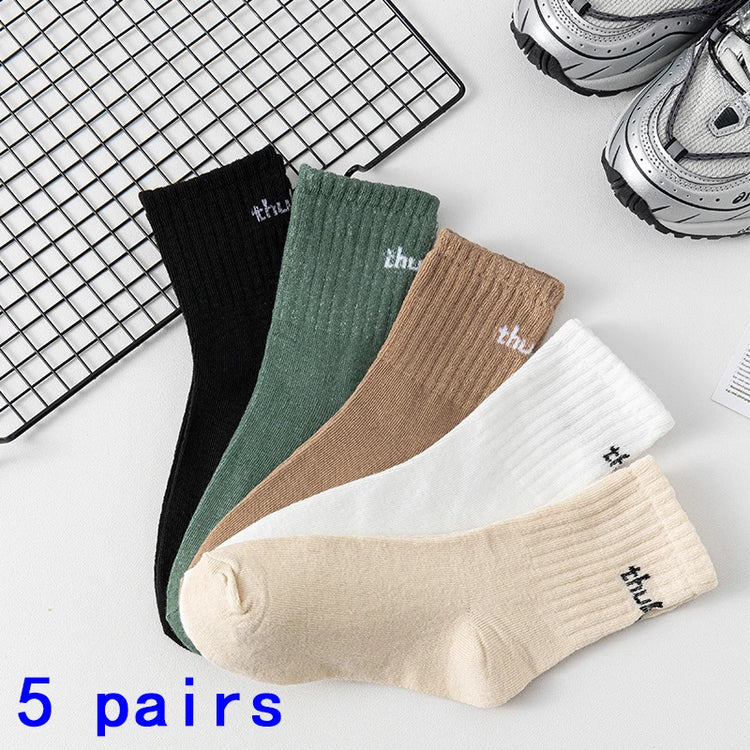 Men's Vintage Athletic Socks, 5 Pairs