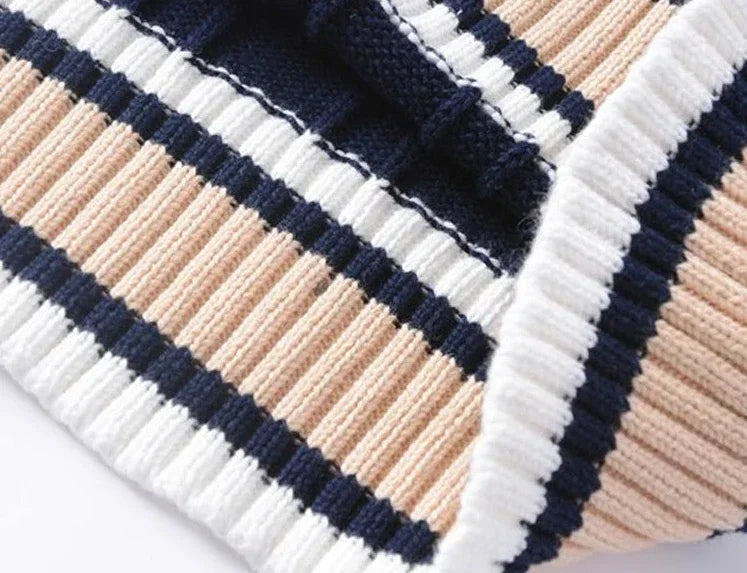 Men's Striped Knit Sweater Vest