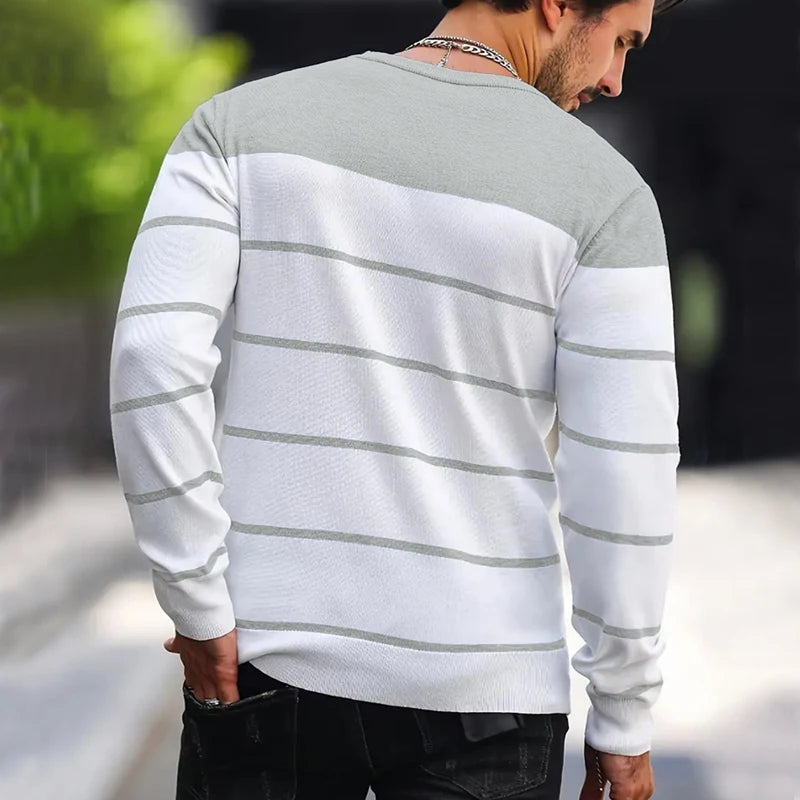 Men's Striped Crewneck Sweater
