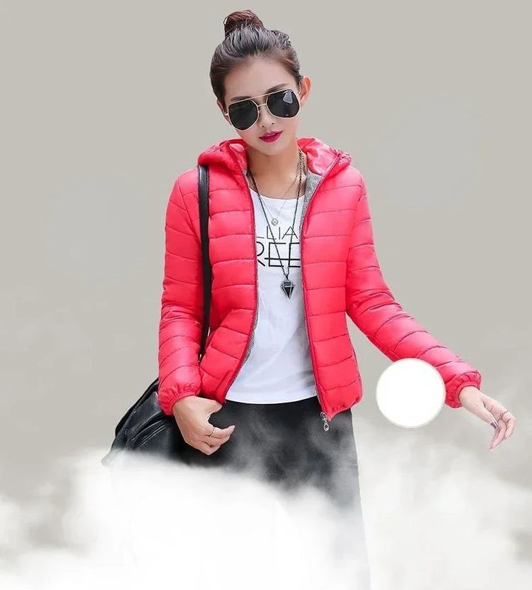 Cropped Hooded Puffer Jacket