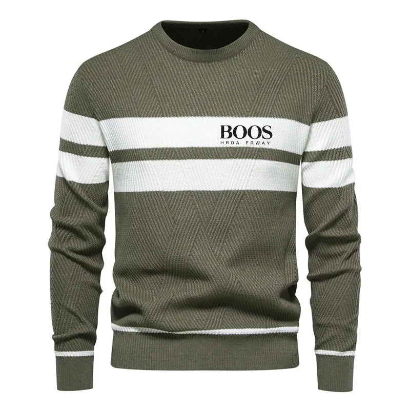 Men's Striped Knit Sweater